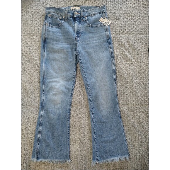 Madewell Cropped Distressed Jeans 27p Boho Cottage Core - Picture 1 of 10